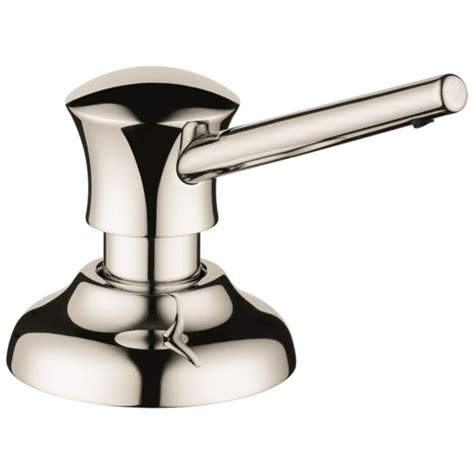 Hansgrohe Polished Nickel 16 Oz Capacity Deck Mount Soap And Lotion Dispenser At