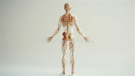 Human Anatomy Transparent Body With Organs And Veins Stock Illustration