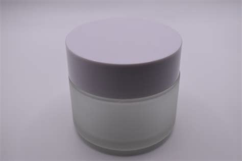 Frosted Glass Jar 100ml White Cap Vwm Cosmetics Base