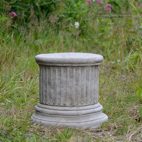 Column Plinth Round Hand Cast Stone 9 Onefold Ltd