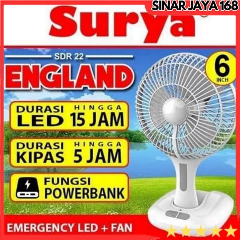 Jual Surya Emergency Fan Lamp Moscow England Kipas Angin