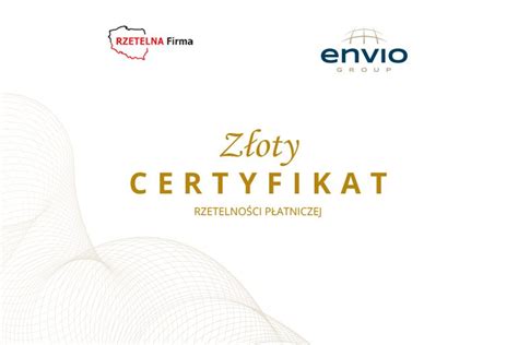 Z Oty Certyfikat Rzetelno Ci Wiadectwo Najwy Szych Standard W