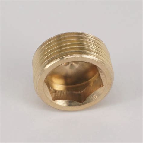 Bsp Male Thread Brass Pipe Countersunk Plug Internal Hex Head