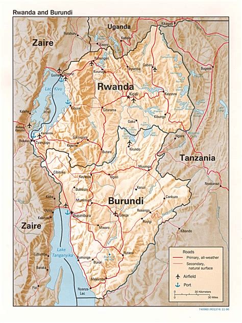 Ruanda Mapas Geogr Ficos De Ruanda Enciclop Dia Global