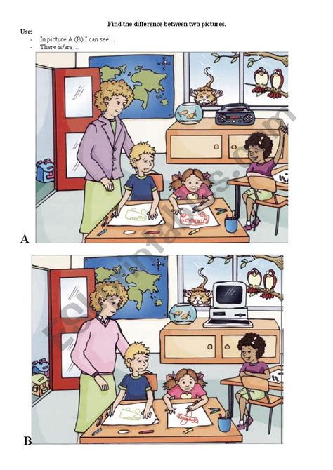 Free Find The Differences Worksheets