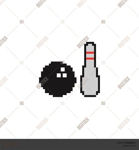 Pixel Art Bowling Vector And Photo Free Trial Bigstock