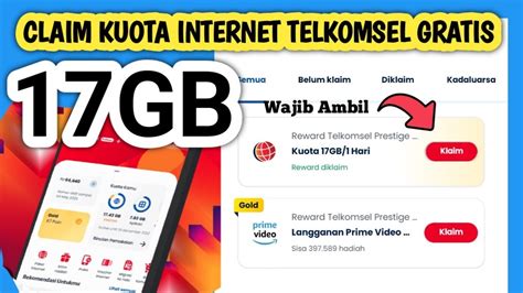 Cara Claim Kuota Internet Telkomsel Gratis 17GB YouTube