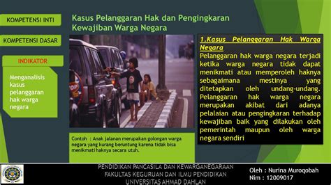 Kasus Pelanggaran Hak Dan Pengingkaran Kewajiban Warga Negara Ppt