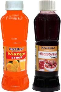 NATRAJ The Right Choice Mango Sharbat Strawberry Sharbat Syrup Pack