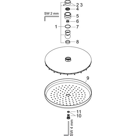 Hansgrohe Overhead Showers Croma 1 Spray Mode Item No 26465000