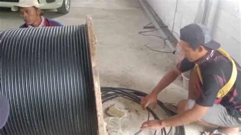 Proses Cara Penarikan Kabel Fiber Optic Cor Ku Yang Benar Youtube