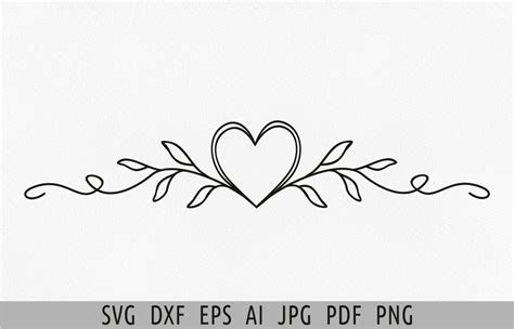 Cute Heart Frame Svg Floral Heart Border Graphic By Julias Digital