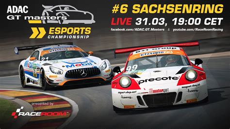 RaceRoom ADAC GT Masters Esports Round 6 Sachsenring YouTube