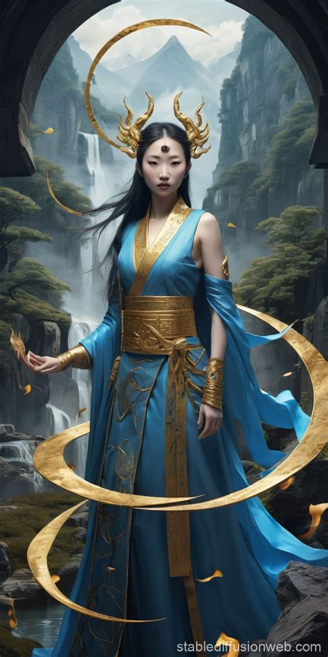 chinese cyberpunk mythology scene stable diffusion