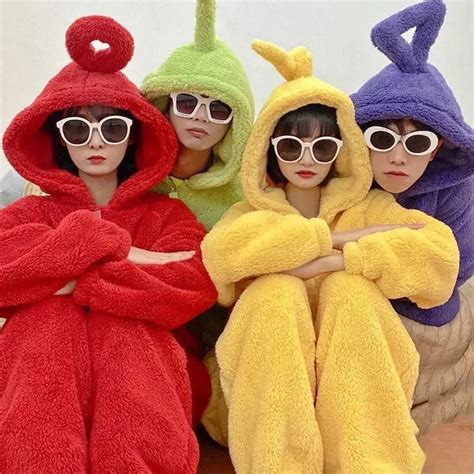 Unisex Teletubbies Costumes Disi Onesies Lala Cosplay Pajamas Etsy Canada