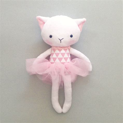 Cat rag doll Plush cat toy Handmade cat doll by CreepyandCute