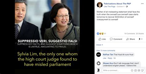 Pro Pap Fanpage Compares Workers Party Mps Embroiled In Ahtc Lawsuit To Najib Razak The