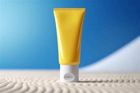 Premium Ai Image Radiant Protection Sunscreen Cream Tube Mockup