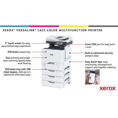 Xerox Versalink C625 A4 50ppm Multifunction Printer Clear Techinn