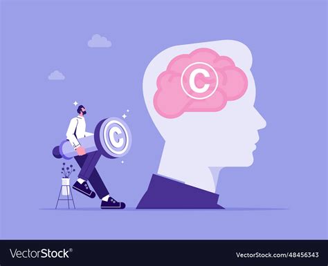 Concept Of Copyrighted Work Or Intellectual Vector Image