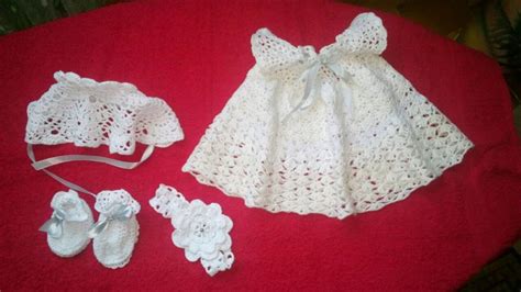 Venta Vestido De Crochet Para Bautismo En Stock