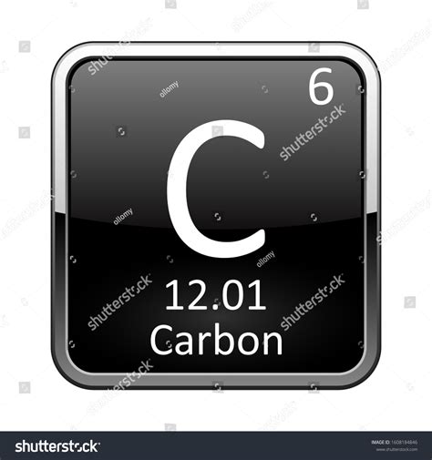 Carbon Symbolchemical Element Periodic Table On Stock Vector (Royalty ...