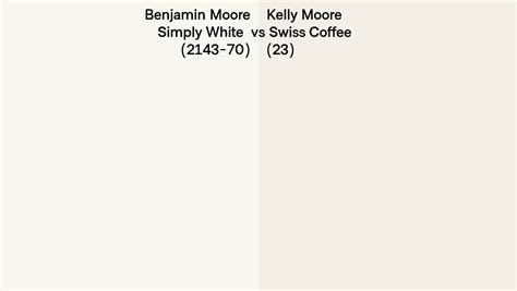 Benjamin Moore Simply White 2143 70 Vs Kelly Moore Swiss Coffee 23