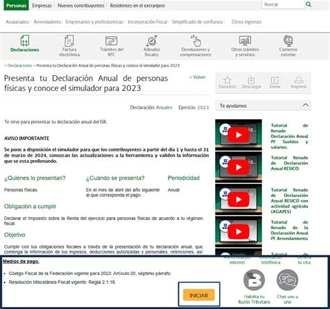 Tutorial Declaracion Anual 2023 Personas Físicas