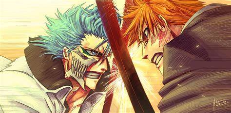 Bleach Fight Grimmjow Vs Ichigo Hd Wallpaper By Eiritel