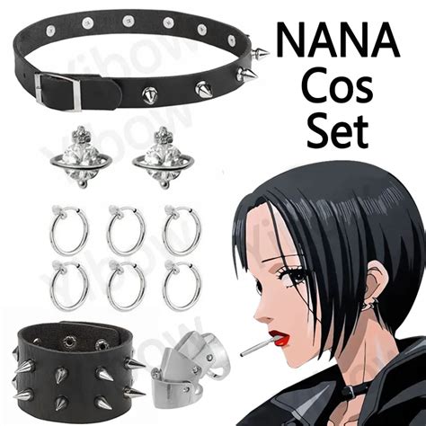 Fashion Punk Anime Osaki Nana Women Necklace Sexy Rivet Leather Rope