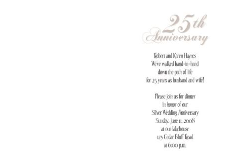 25th Wedding Anniversary Invitations