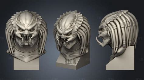 Predator Bust D Stl Model For Cnc