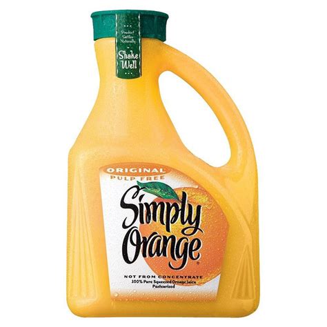 Simply Orange Pulp Free Juice 89 Fl Oz Simply Orange Juice Simply