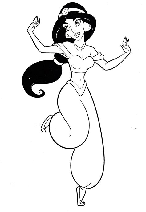 Glamorous Coloriage Aladdin Jasmine Gallery Idee De Coloriage