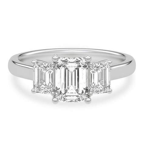 Arise Jewel K White Gold Over Ct Emerald Cut Engagement Solitaire