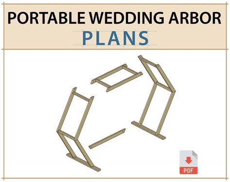 Portable Hexagon Wedding Arbor DIY Plans PDF Collapsible Arch Build