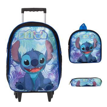 Kit Mochila Infantil Rodinhas Stitch Tam G Envio Hrs Toys U