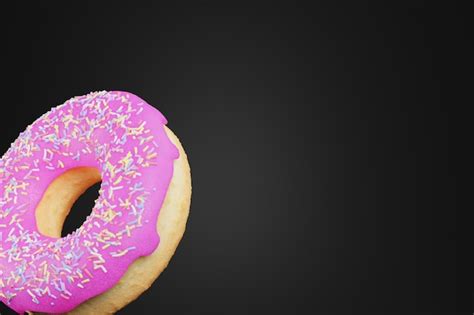 Donut Con Glaseado Rosa Y Chispitas De Colores Realista D Rindi La