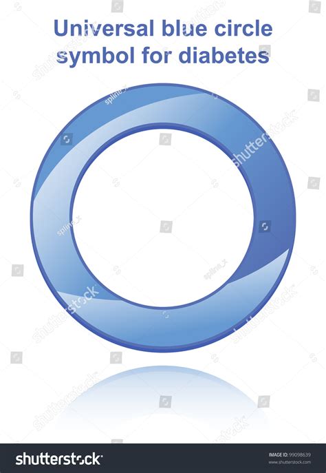 Universal Blue Circle Symbol Diabetes Vector Stock Vector 99098639 - Shutterstock