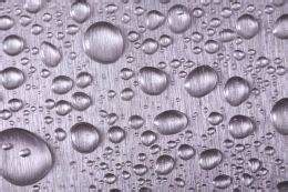 Texture Of Gray Metal With Drops Of Water