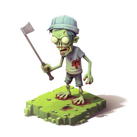 Premium Photo | Playful Zombie Golfer Illustration In Hard Surface