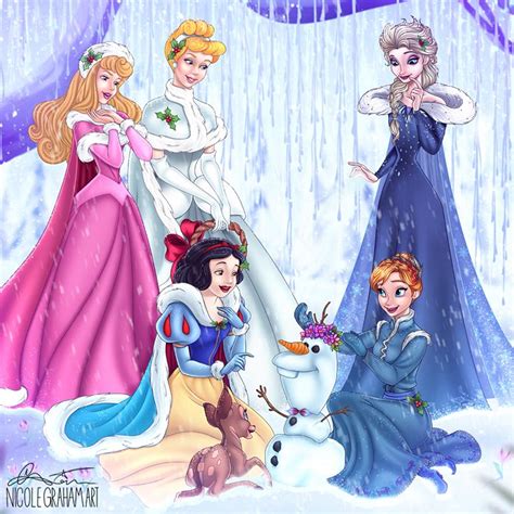 Merry Christmas! ️☃️⭐️ Classic Disney Princess spending the Holidays ...