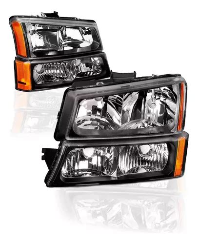 Faros Silverado Cheyenne 2003 2004 2005 Al 2007 Fondo Negro Envío gratis