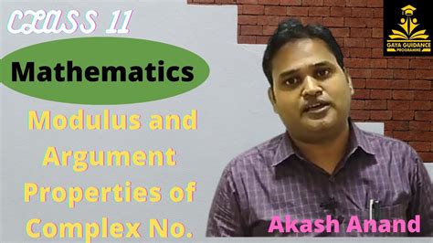 11th Mathematics Modulus And Argument Properties Of Complex No YouTube