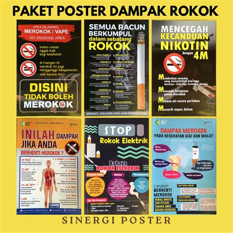 Jual Paket Poster Dampak Rokok Poster Bahaya Merokok Berhenti