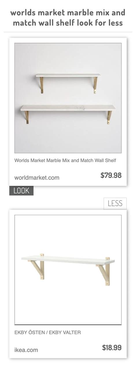 Worlds Market Marble Mix And Match Wall Shelf Vs Ekby Osten Ekby Valter Wall Shelves