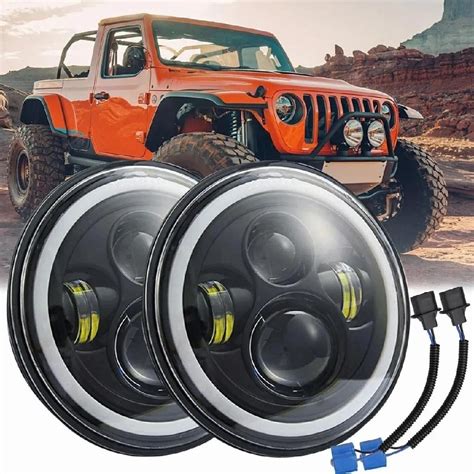 2 Farol Angel Eyes Defender Led Jeep Troller Fusca Kombi Shopee Brasil