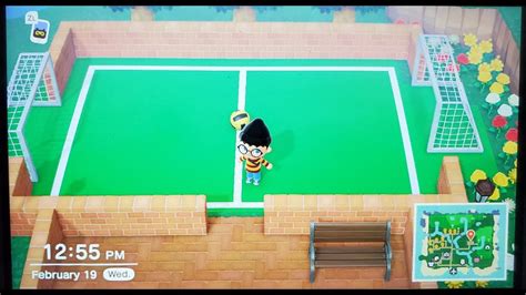 How To Make A Soccer Field In Animal Crossing New Horizons Youtube