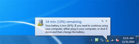 How To Tweak The Low Battery Action On Your Windows 7 Laptop