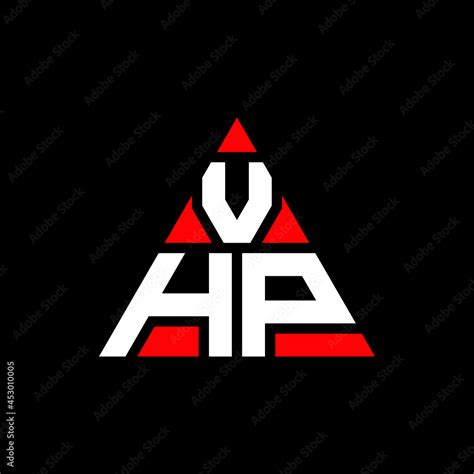 VHP triangle letter logo design with triangle shape. VHP triangle logo ...